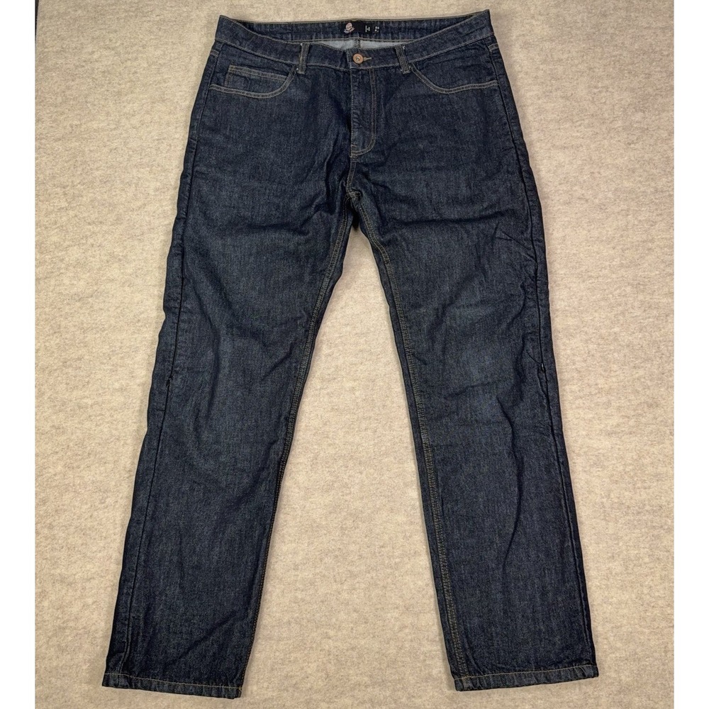 Wicked Stock Motorcycle Jeans Blue Denim Mens *40x33* CE Lined Armor Riding Pant